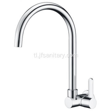 Brass Wall Mount Cold Water Only Kitchen Faucet.